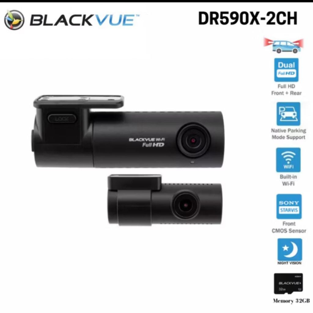 Dashcam BlackVue DR590X-2CH – Dashcam Depan & Belakang, Kualitas Premium