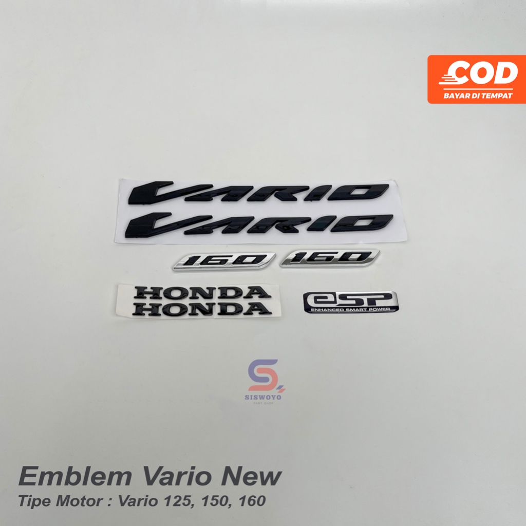 Emblem 3D Emblem Timbul Motor Honda Vario New 125 150 160 hitam