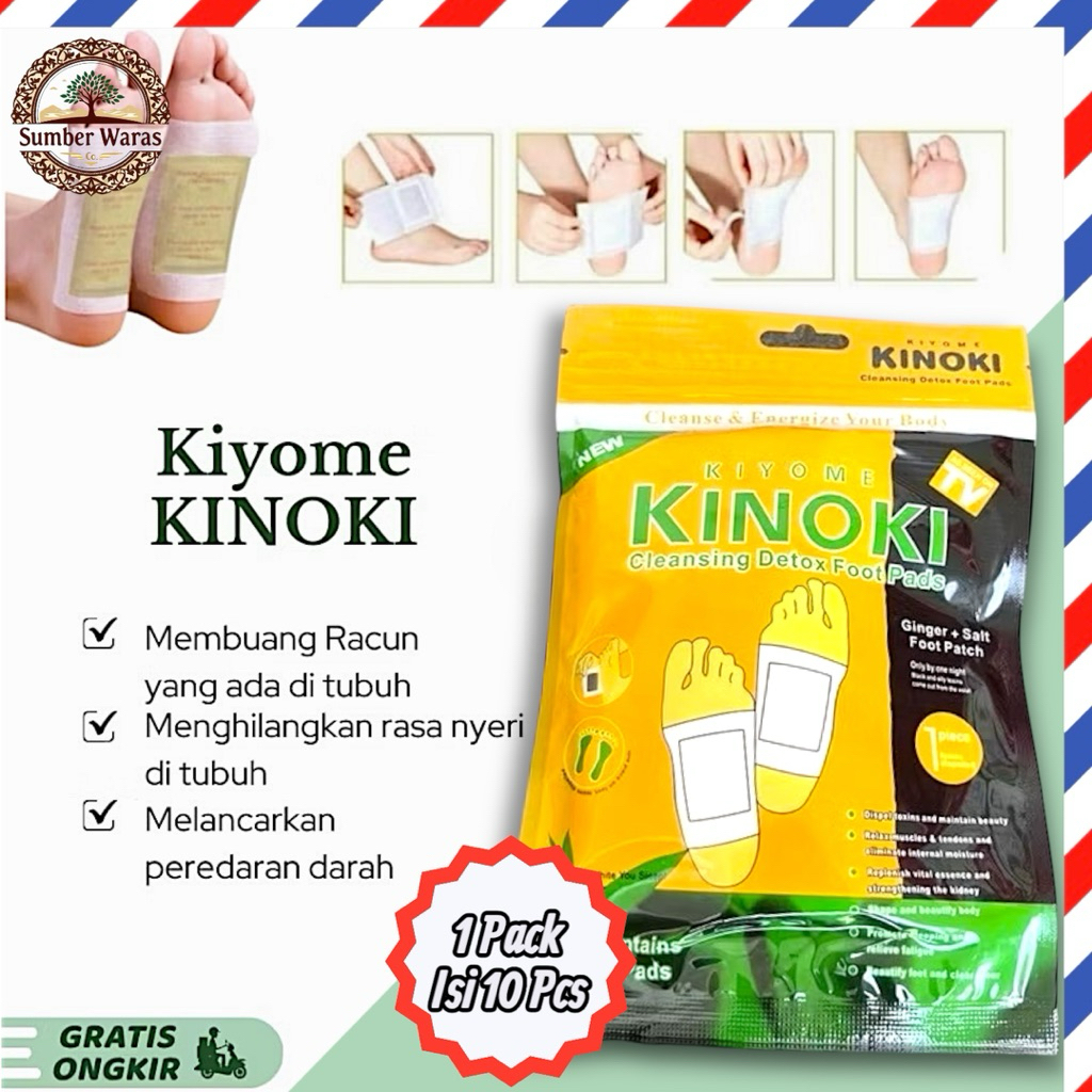 Koyo Kaki Kinoki Gold Detox Isi 10 Pcs Kinoki Detox Foot Pads Koyo Tempel Kaki