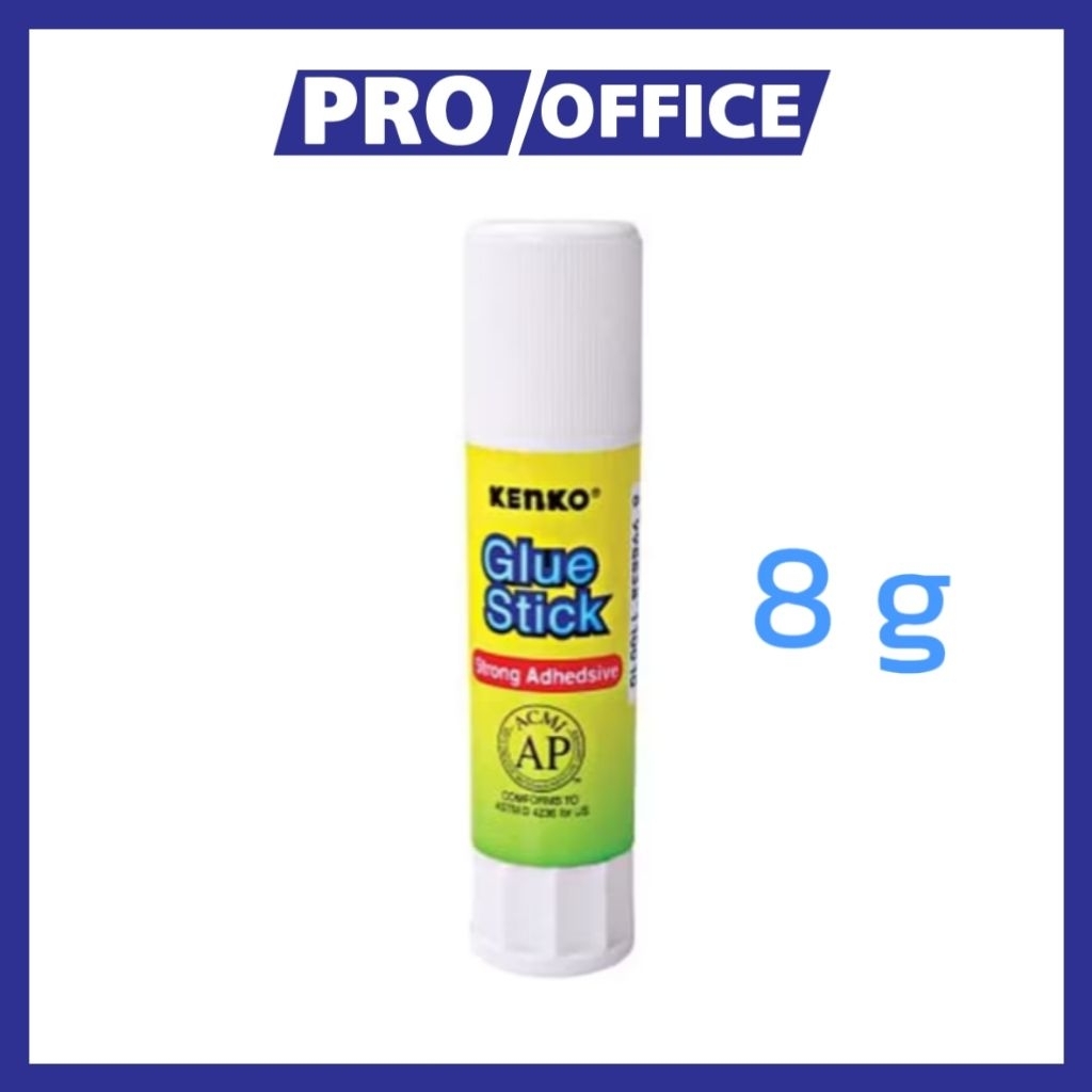 

ProOffice - Kenko Glue Stick 8 Gram (1 Pcs) – Lem Kertas Praktis Sekolah & Kantor