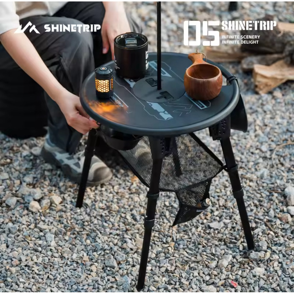 SHINETRIP 05 SERIES TACTICAL ROUND CAMPING TABLE MEJA BULAT LIPAT BERKEMAH OUTDOOR