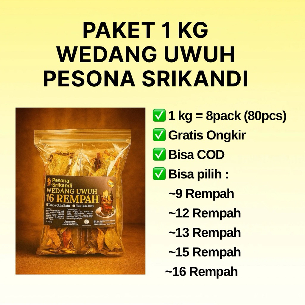 

1 kg Wedang Uwuh Pesona Srikandi 15 gram
