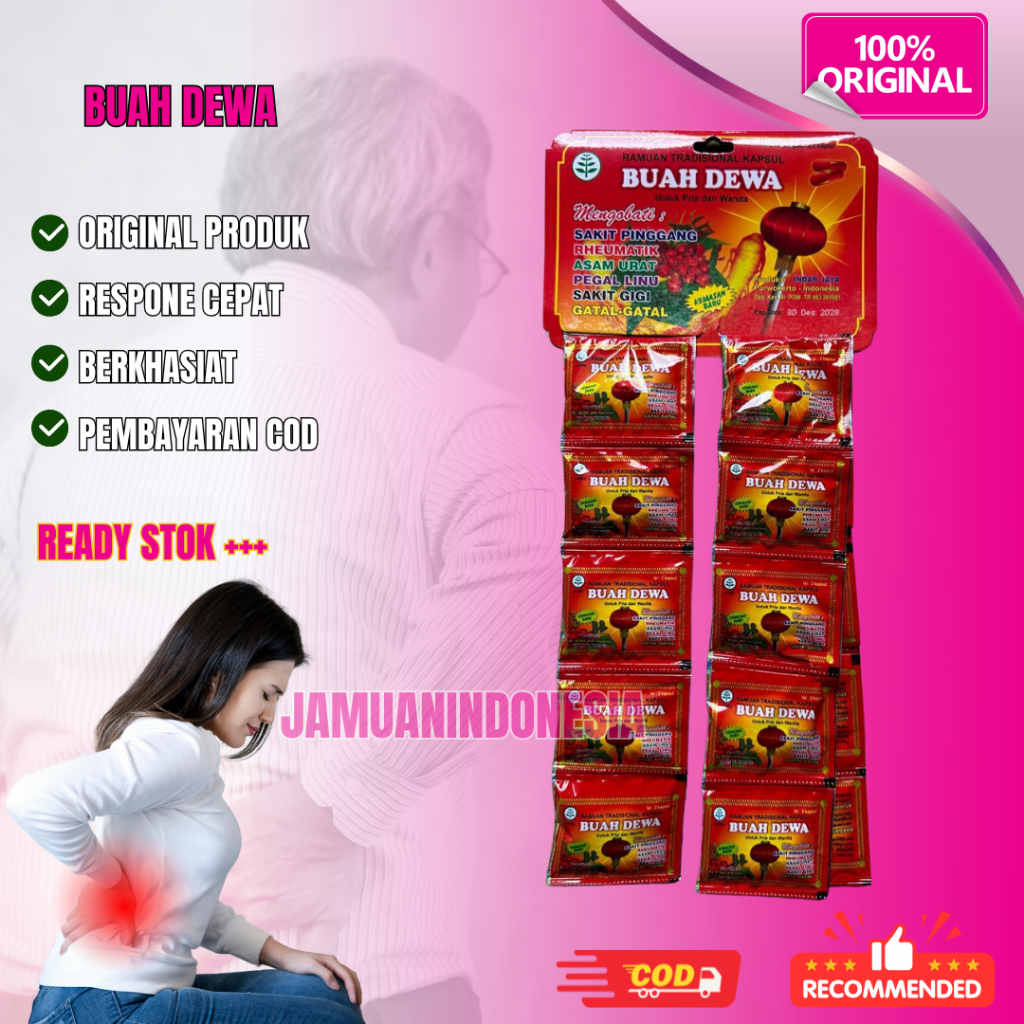 

Kapsul Buah Dewa Original Renceng Obat Herbal Asam Urat Pegal Linu