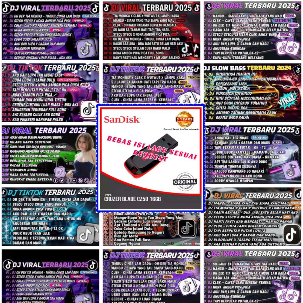 USB MOBIL MUSIK MP3 LAGU DJ VIRAL TERBARU 2025 FULL BASS - USB ISI MUSIK MP3 - BISA DI DVD PLAYER TV