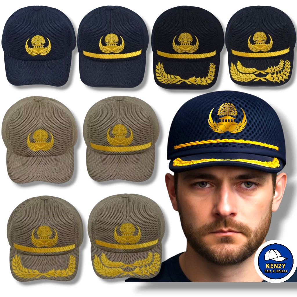 Topi Doublemes korpri - Topi PNS Topi ASN - Topi Doublemes Abdi Negara - Topi Korpri Abdi Negara -  