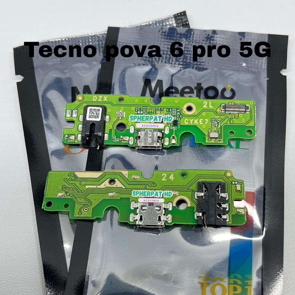 PAPAN CAS / KONEKTOR CHARGER TECNO POVA 6 PRO 5G ORI 1:1 FULL IC