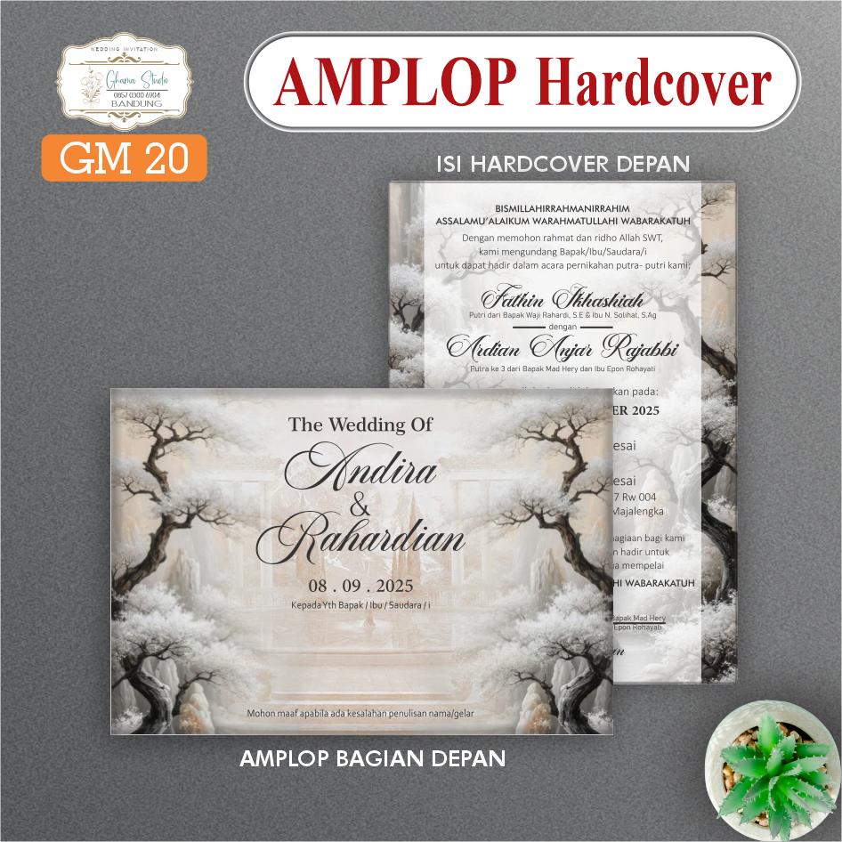 Undangan Pernikahan Hard Cover Amplop Kekinian Wedding Card Undangan Mewah Murah Undangan Bandung