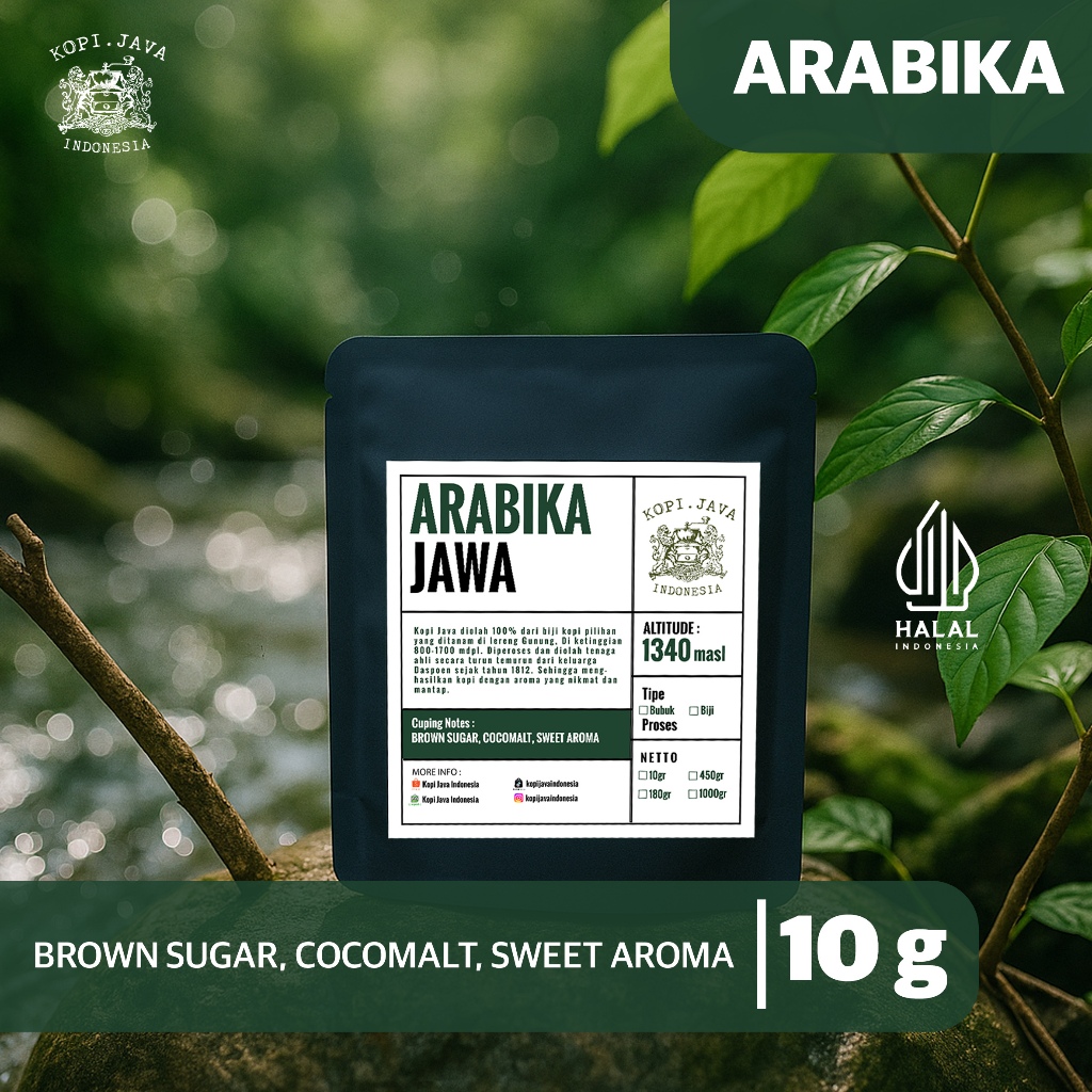 

Kopi Arabika Premium 10 gr Kopi Murni 100% TANPA CAMPURAN - KOPI JAVA INDONESIA