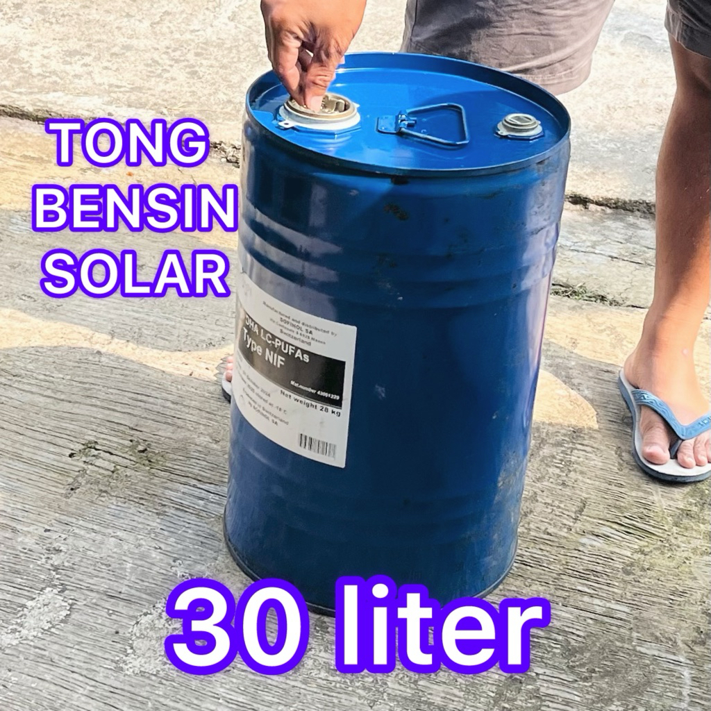 drum besi 30 liter ex minyak ikan mulus tebal/tong jerigen besi 30 liter