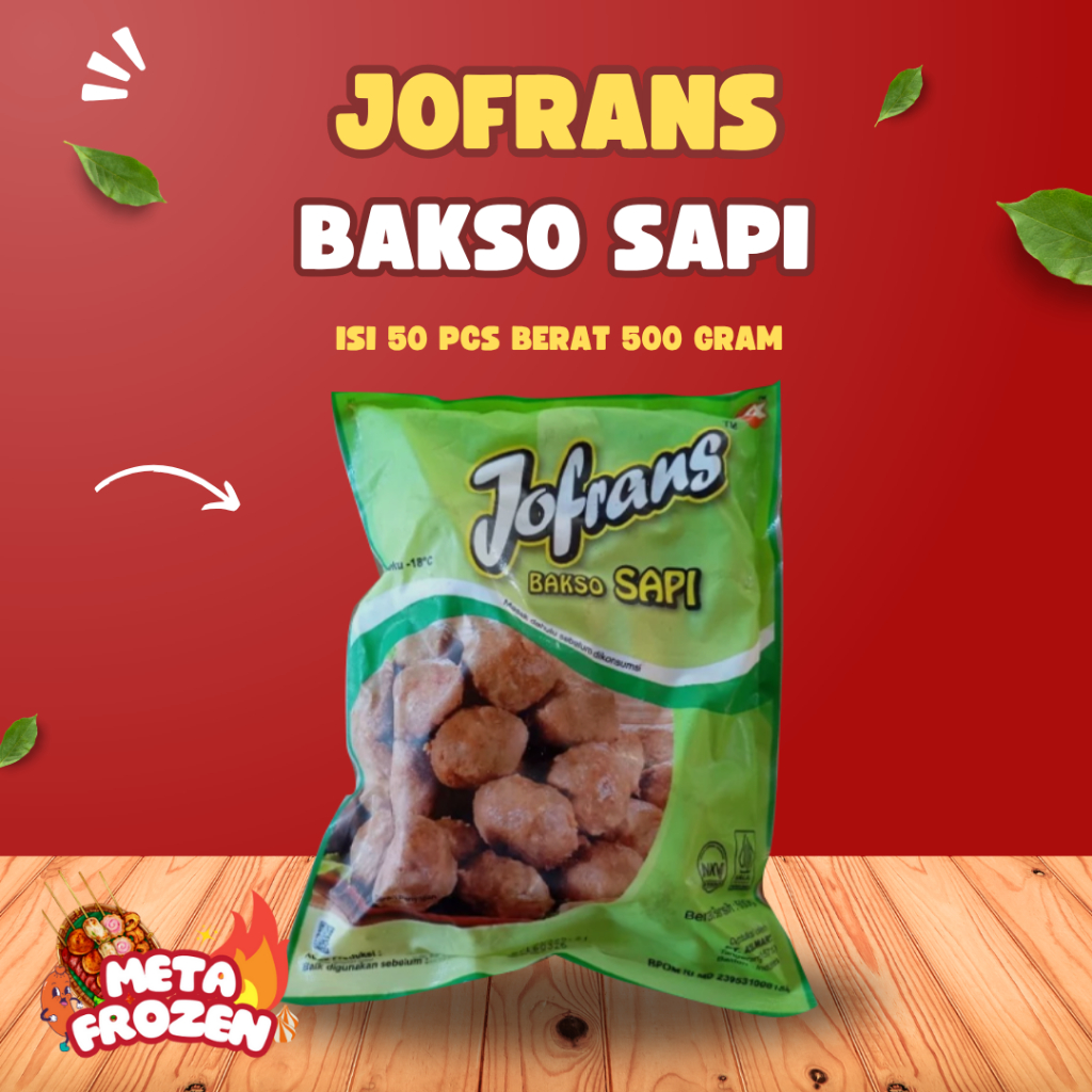 

Jofrans Bakso Sapi Isi 50 Pcs Berat 500 Gr
