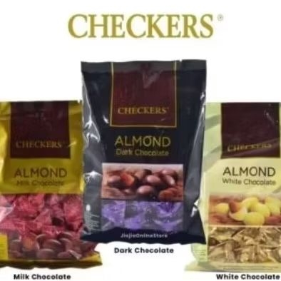 

Checkers Chocolate Almond Whie,Milk n Dark