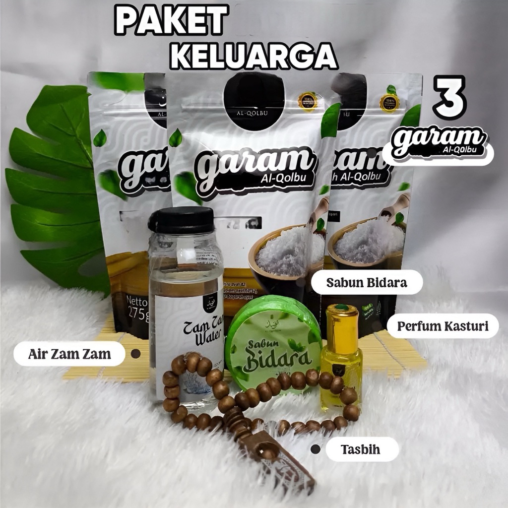 

Paket Keluarga Garam Terapi Mandi AlQolbu 275gr