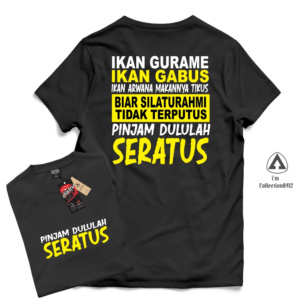 Kaos Ikan Gurame Ikan Gabus - Baju Kata Kata - T-Shirt Viral Combed 24s Pria Unisex