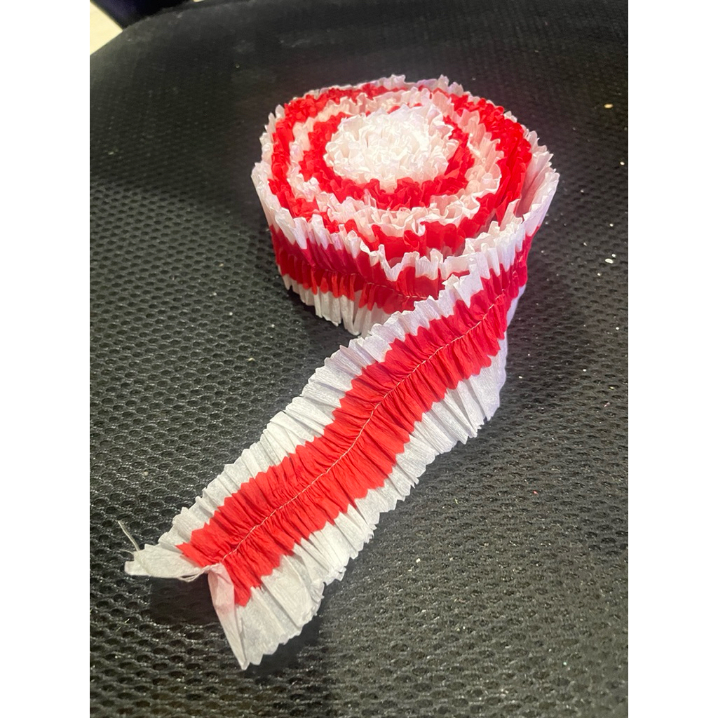 kertas krep merah putih buat dekoras hut  ri /kertas buat hias sepeda/kertas krep serut kertas krep 