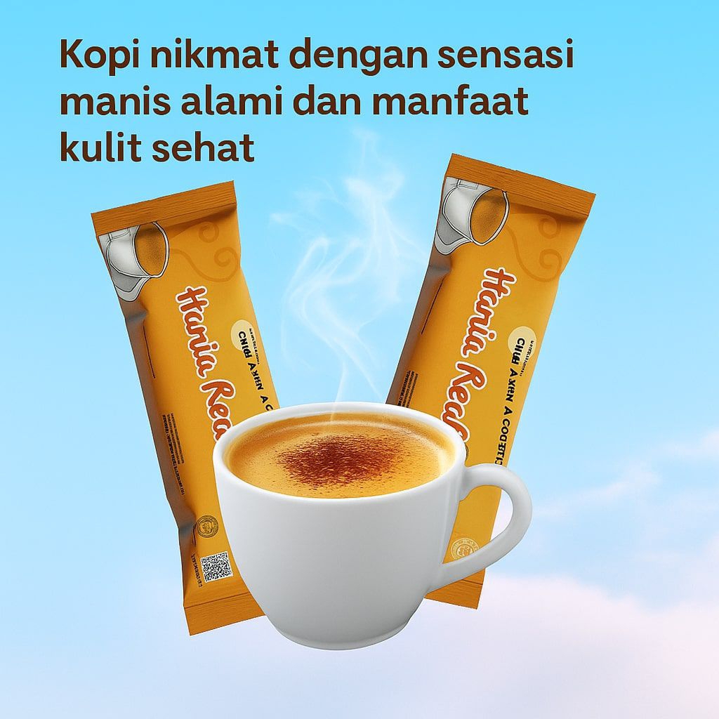 

Ingin Kopi Nikmat  Hania Realco solusinya, Plus Kulit Jadi Sehat! isi 10pcs