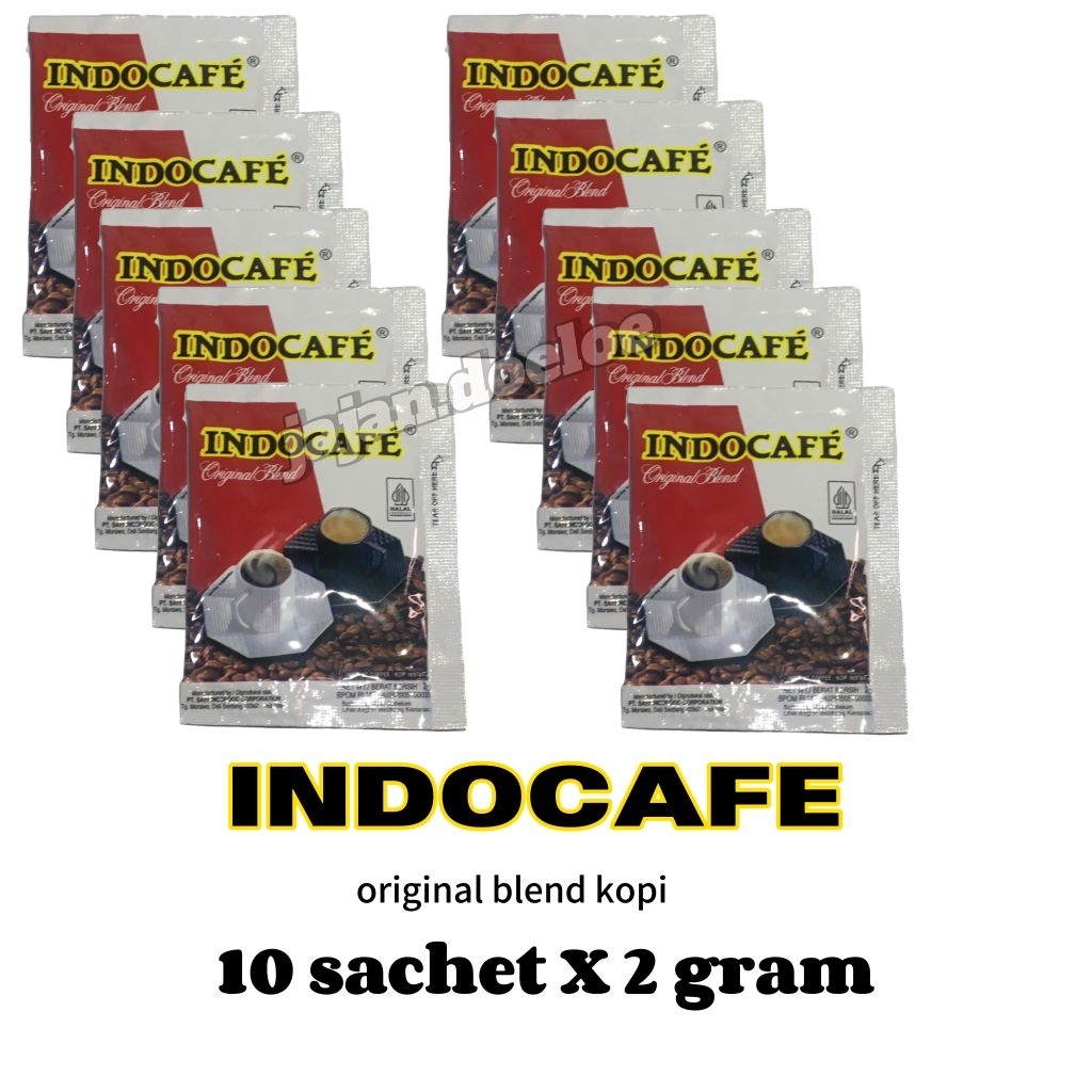 

Indocafe kopi hitam blend 10 sachet x 2 gram
