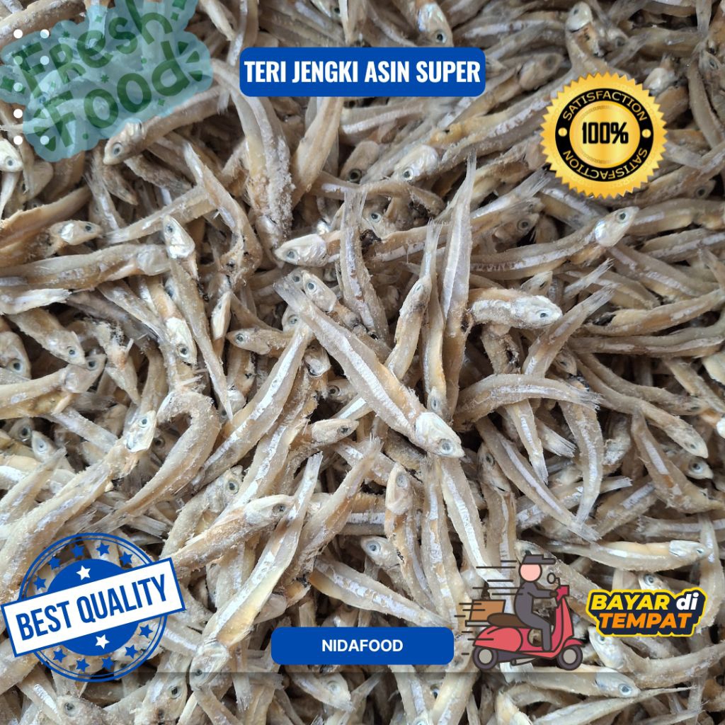 

Teri jengki asin kualitas super \\ 500grm/1kg