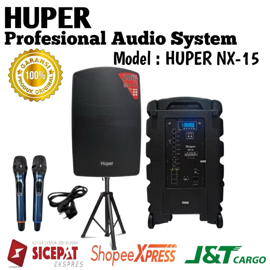Speaker Portable Huper Nx15 Original Speaker Portable 15inch
