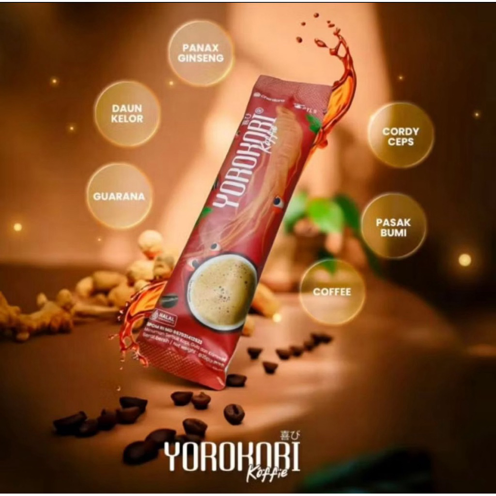

YOROKOBI koffie stamina pria dan wanita | melancarkan peredaran darah dan kesehatan BPOM HALAL