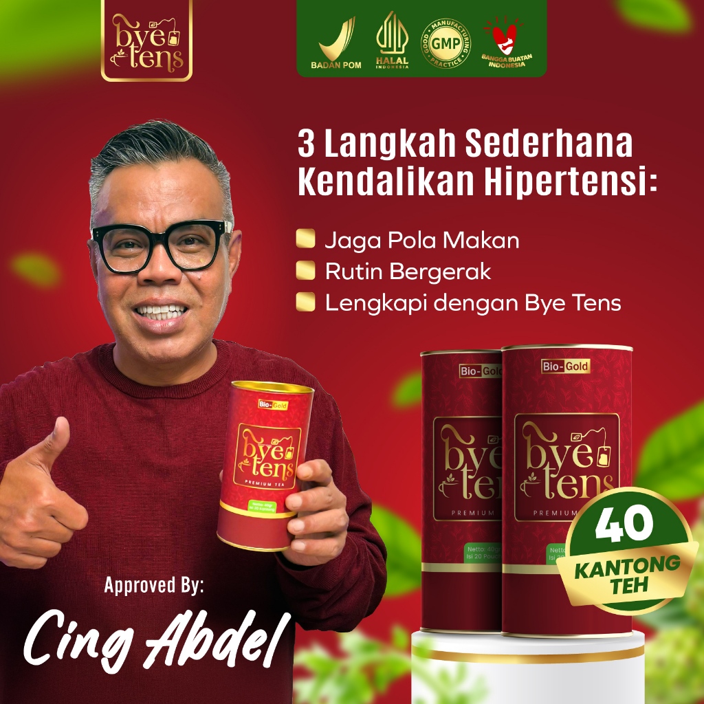 

【BPOM】 Bye Tens Premium Tea - Teh Celup Herbal Untuk Menurunkan Hipertensi dan Tekanan Darah Tinggi