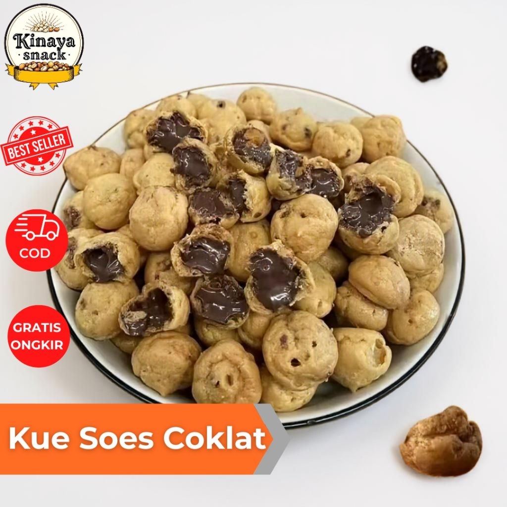 

Kue Soes Coklat Kering 500 Gram 1 Kg / Kue Sus Coklat Cemilan Snack Kiloan
