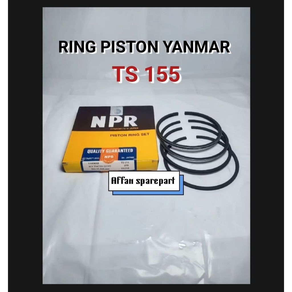 RING PISTON MESIN DIESEL YANMAR TS 155 MESIN ( 15,5 PK ) ASLI NPR