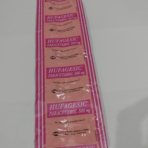Hufagesic diganti --> Hufagripp Paracetamol 500Mg 10 Tablet - Obat Demam Sakit Kepala Sakit Gigi