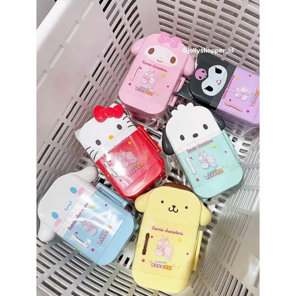 [READY STOCK] Sanrio Licensed Mini Fridge Storage Box Penyimpanan Kulkas Mini / My Melody Pompompuri