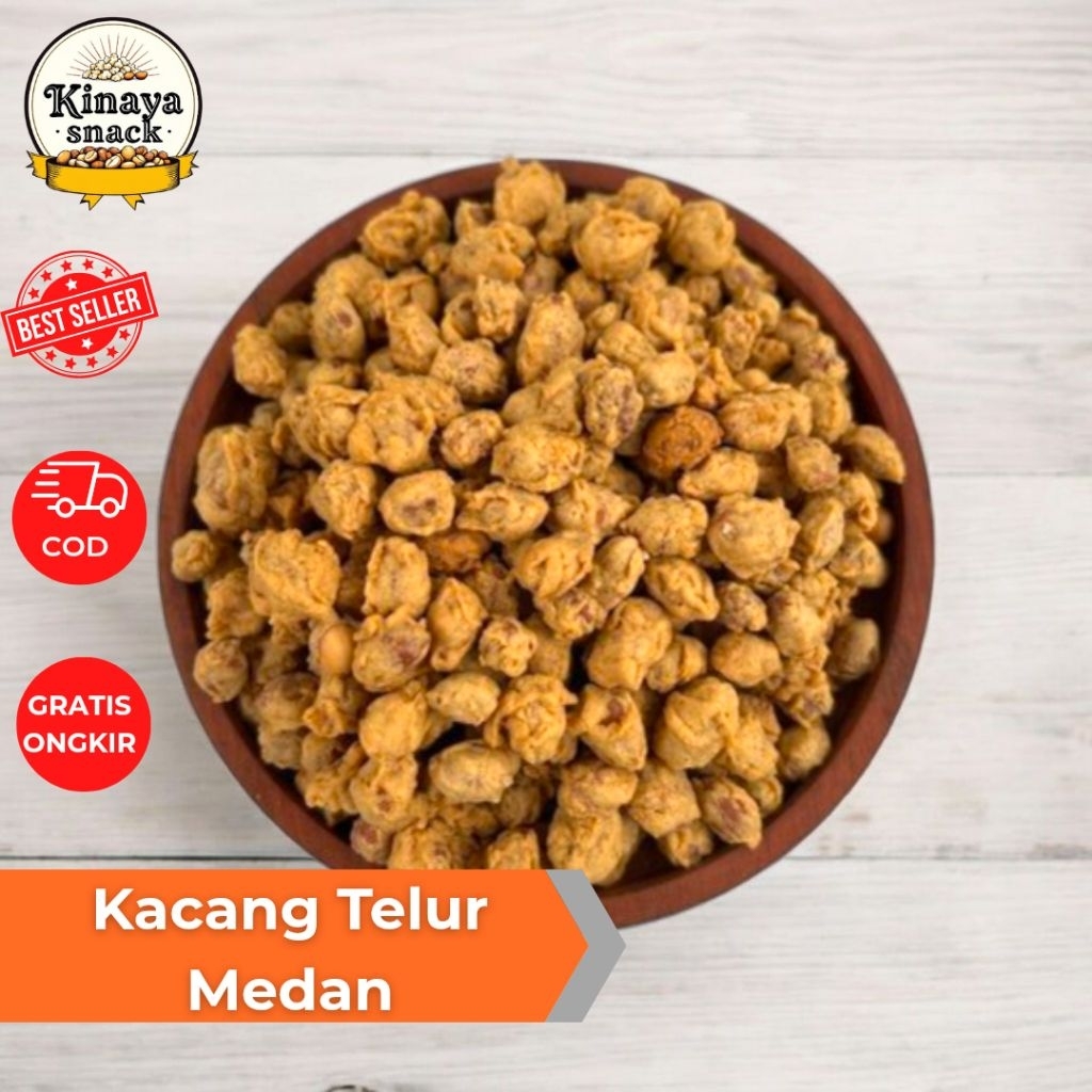 

Kacang Telur Medan 500 Gram 1 kg / Kacang Satelit Palapa Kacang Telor Medan / Kacang Goreng Gurih Renya Cemilan Snack