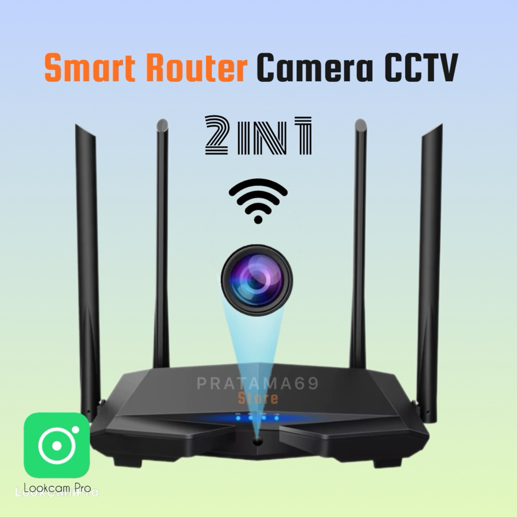 2 in 1  Router Wifi Dual Band + Camera CCTV Spy Cam
