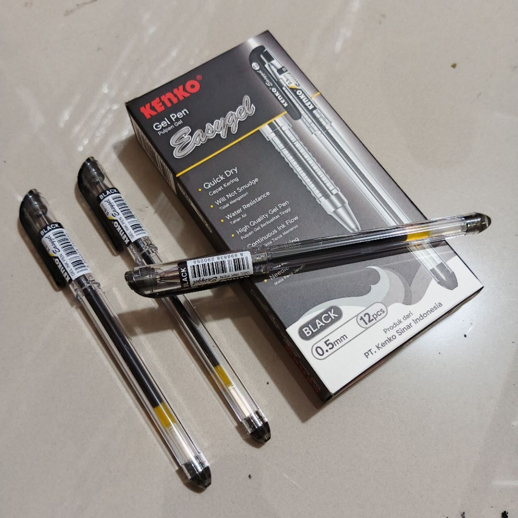 

1 Pak Pulpen Kenko Easy Gel Isi 12 Pcs HITAM