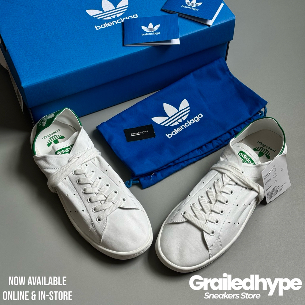 Adidas Stan Smith x Balenciaga Core White Green (100% Authentic)