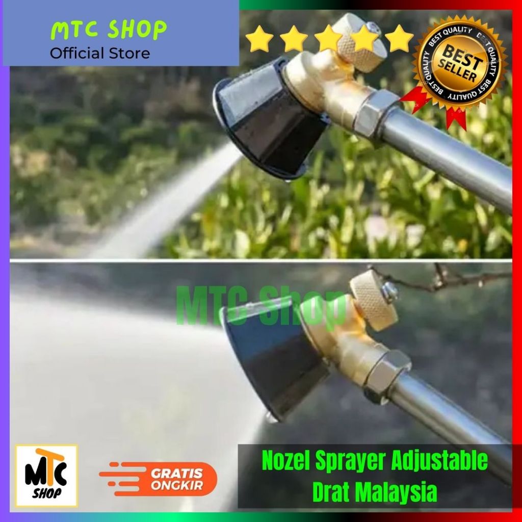 Nozel Sprayer Adjustable Drat Malaysia | Nozzle Adjustable Kabut Tekanan Tinggi |Spuyer Semprot Hama