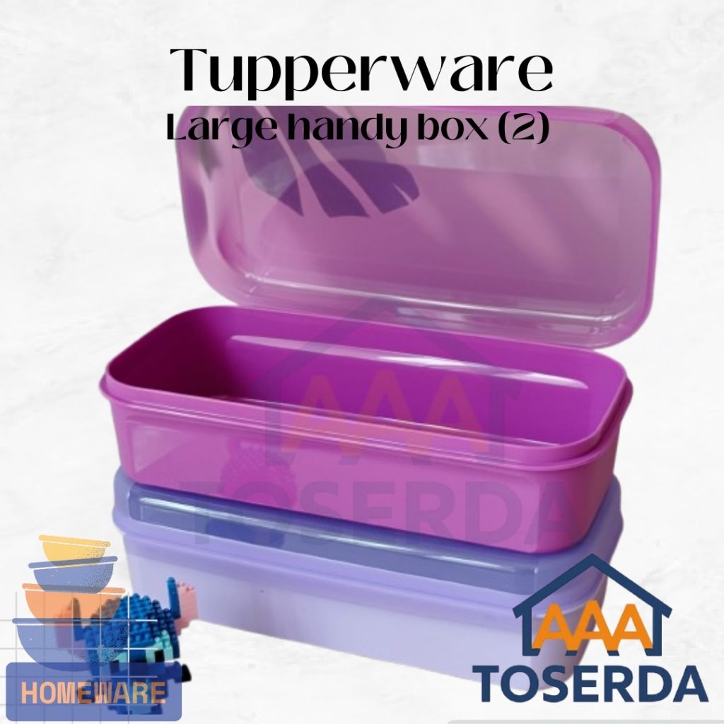 AAA Toserda | Tupperware Handy Box 980 ml Set 2 pcs – Kotak Makan / Penyimpanan