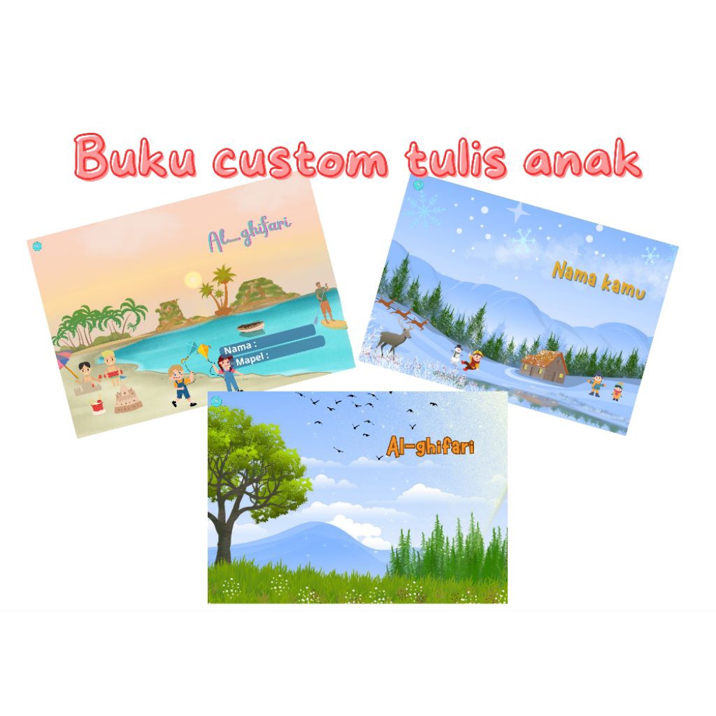 

Buku tulis anak custom
