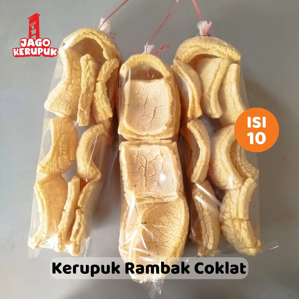 

Kerupuk Makan Coklat Besar Kerupuk Rambak Tapioka Kerupuk Warung Isi 10