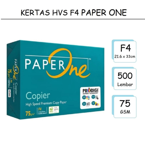 

[ RIM ] Kertas HVS A4/F4 PaperOne 75gr Copier 1 Rim (500 lembar) Kertas HVS Kertas Fotocopy Bagus