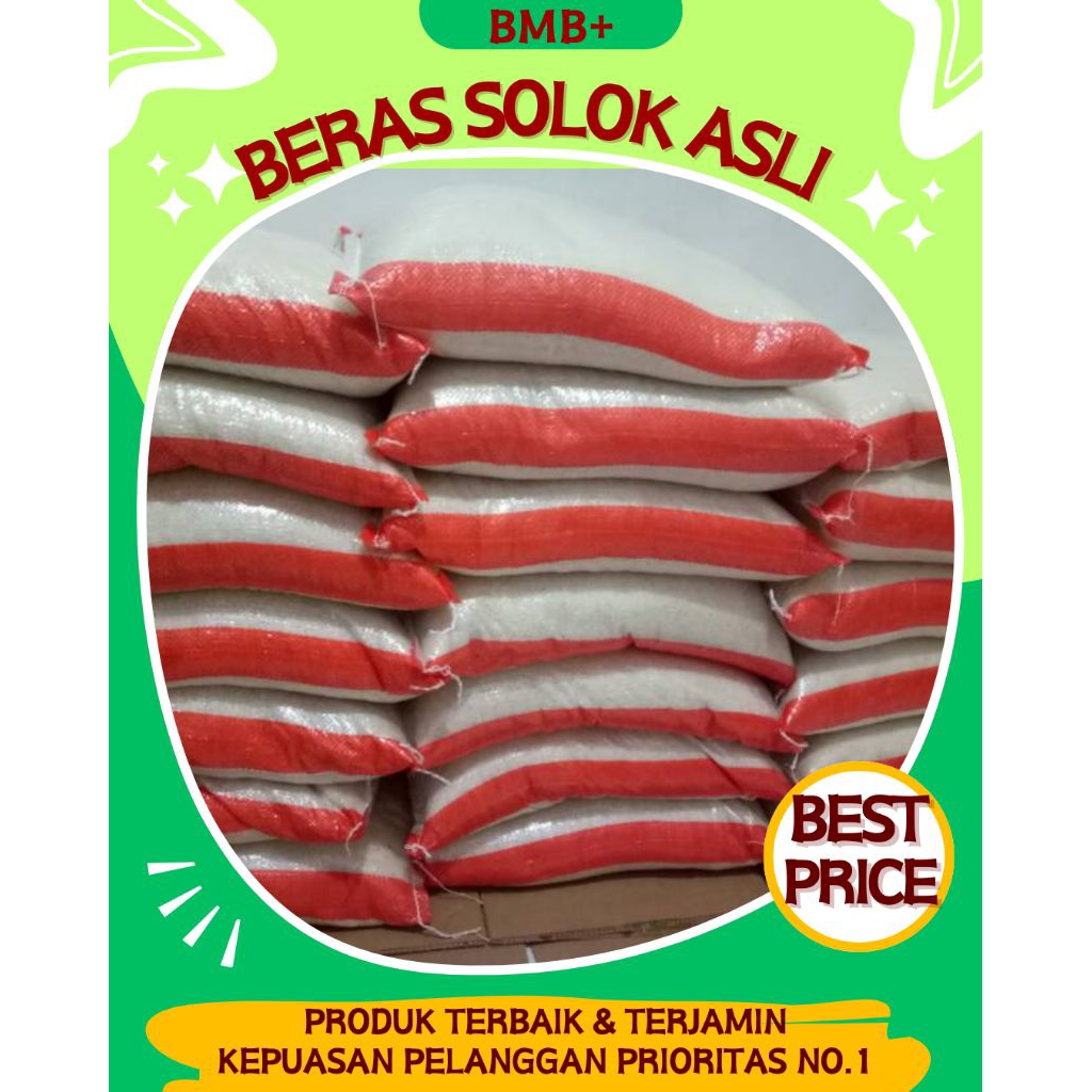 

BMB+ Beras Solok Asli Kualitas Terbaik Kemasan 5 Kg