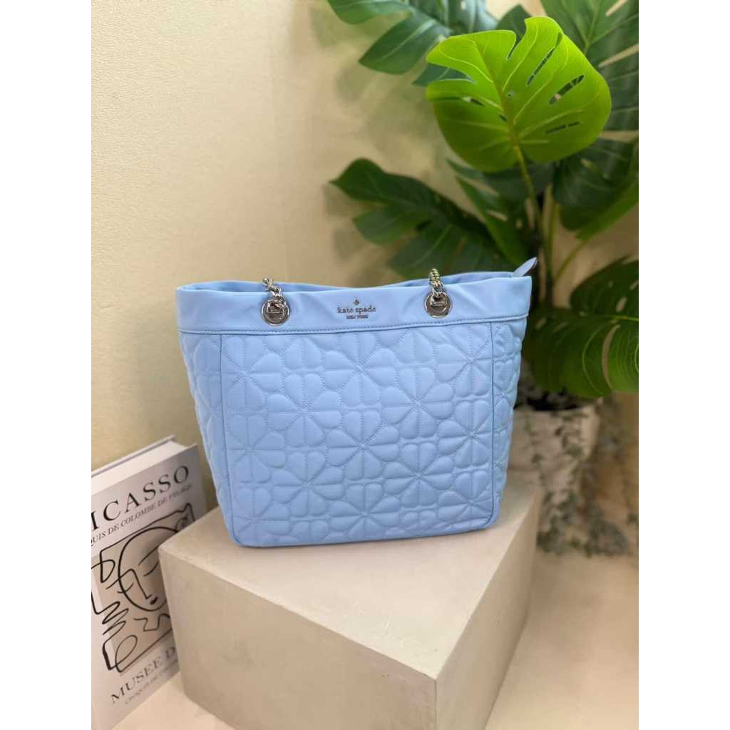 FLOWER SPADE QUILTED FABRIC TOTE MEDIUM