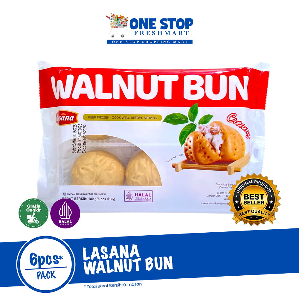 

LASANA WALNUT BUN ISI 6PCS
