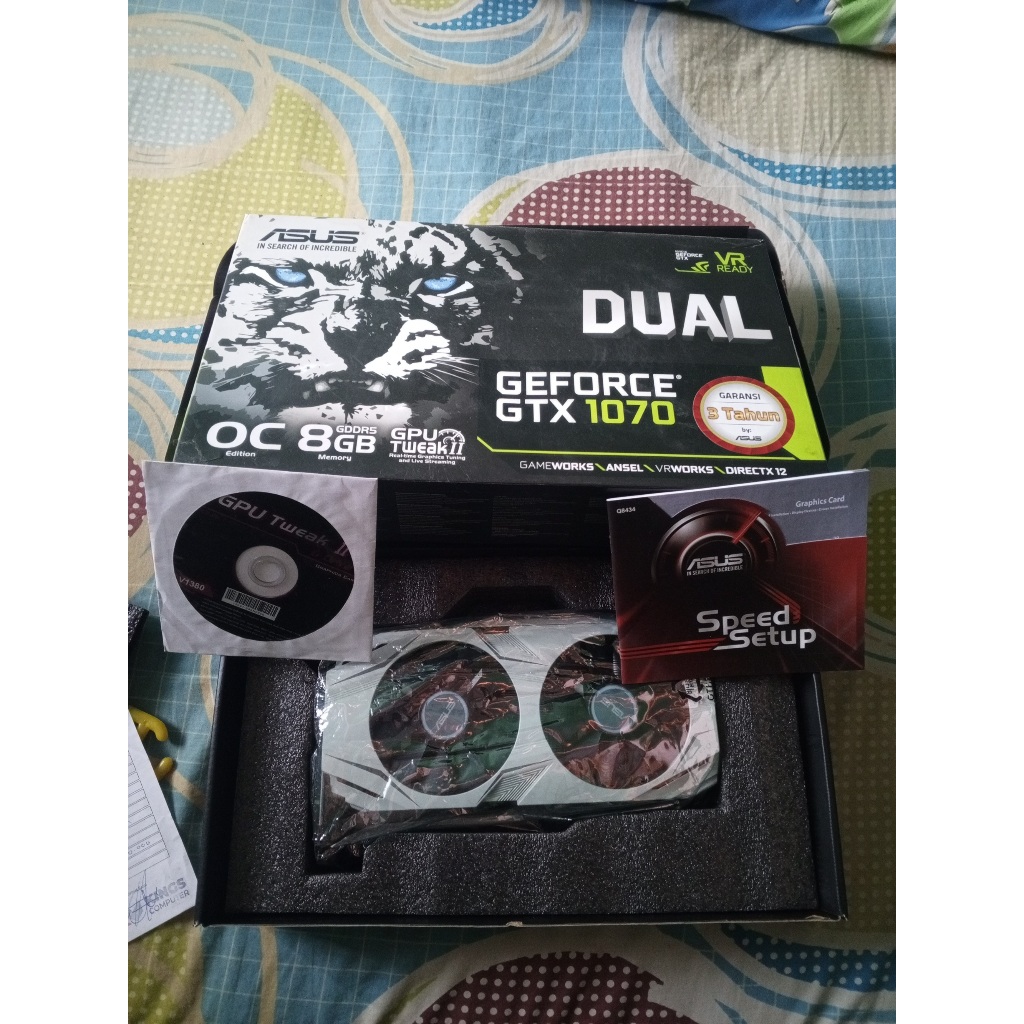 VGA ASUS GTX 1070 Dual 8Gb DDR5 OC EDITION KONDISI NODISPLAY