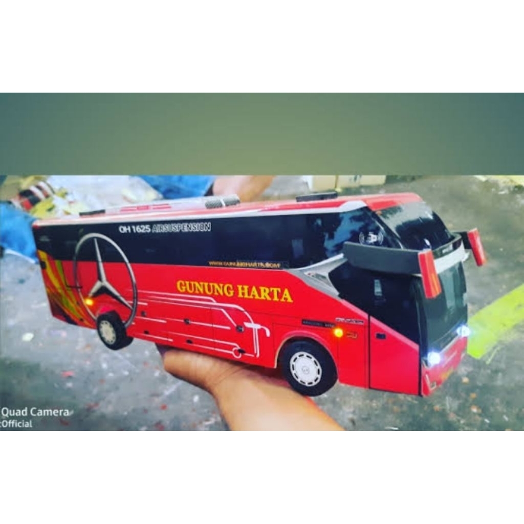 diecast mainan bus Basuri gunung harta Denpasar ukuran besar lampu hidup semua