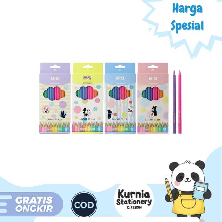 

M&G Pensil Warna/Color Pastel Gaspard Et Elsa QWP343D6 (12 Warna)