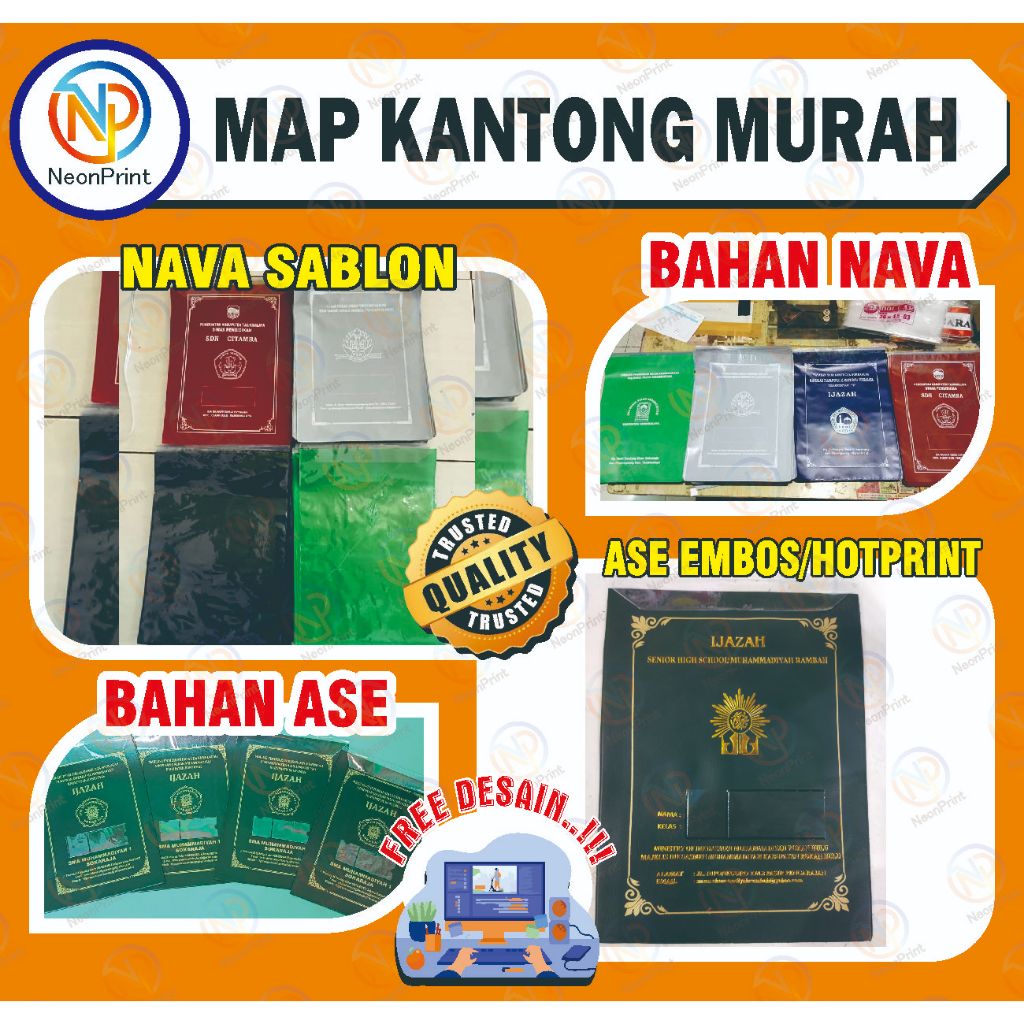 

MAP KANTONG IJAZAH I RAPORT I BAHAN ASE KULIT SINTETIS I BAHAN NAVA I SABLON I EMBOS I MURAH