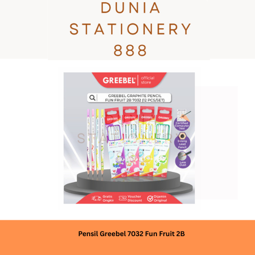 

Pensil Greebel / Pencil Greebel 7032 Fun Fruit Pensil Murah