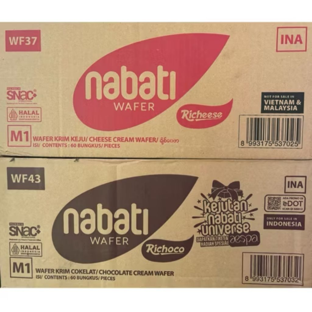 

Wafer Nabati 2000an, 1 Dus Isi 80 Pcs