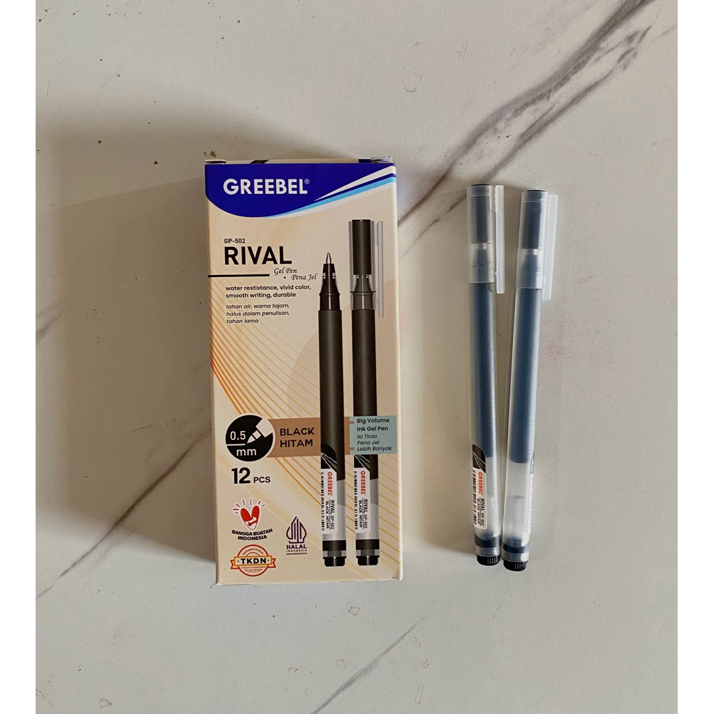 

(LUSIN) PENA GREEBEL RIVAL 0,5 MM GP 502 HITAM (MIN. ORDER 6 LUSIN)