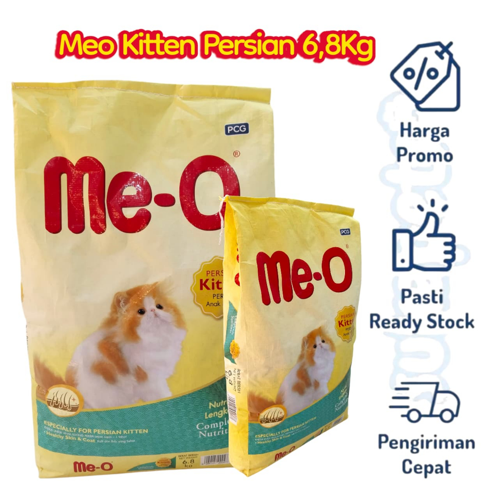 Meo Kitten Persian 6.8kg Makanan Kucing Me-O / Meo Kitten Persian 6.8kg