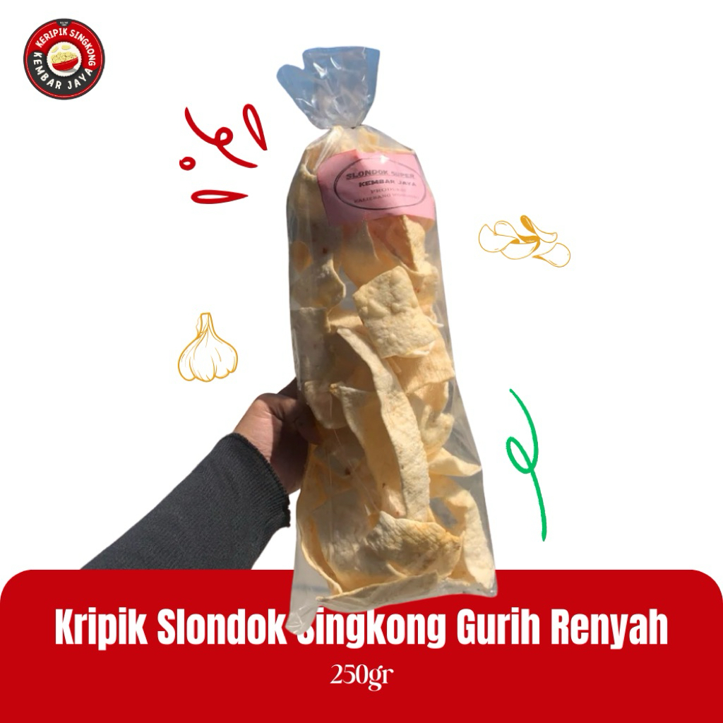 

Kripik Slondok Singkong Gurih Renyah | Camilan Tradisional Nusantara 250gr | Snack Singkong Khas Jawa | Keripik Slondok Pedas Original