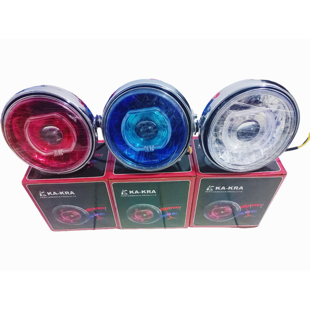 Lampu Variasi Motor Ninja Biled + RGB KA-KRA Model Bulat  RX-King, Vixion, Tiger, Mega Pro